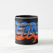 Heinz Vorname Name Graffiti blue orange Tasse (Centre)