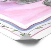 Heirloom Cup & Rattle on Paarse Achtergrond Poster (Hoek)