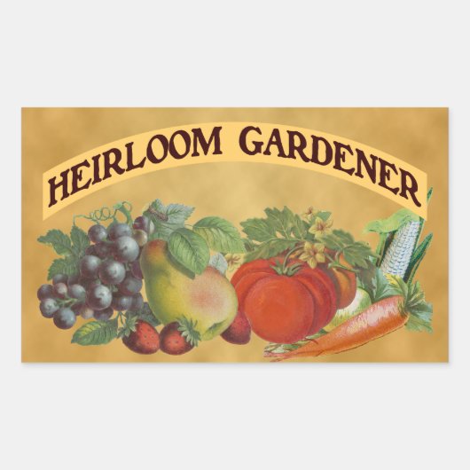 Heirloom Gardener  Kunst Rechthoekige Sticker (Voorkant)