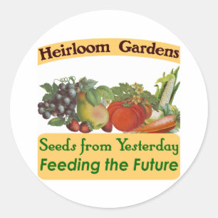 Heirloom Gardens Green Gezegde Ronde Sticker