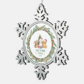 Heirloom Holiday Charm Tin Sneeuwvlok Ornament (Rechts)