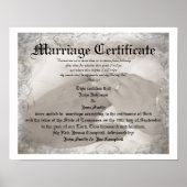 Heirloom-huwelijkscertificaat Poster (Voorkant)