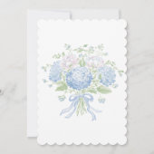 Heirloom Hydrangea Bridal Shower Invitation Kaart (Achterkant)