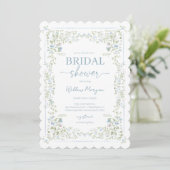 Heirloom Hydrangea Bridal Shower Invitation Kaart (Staand voorkant)