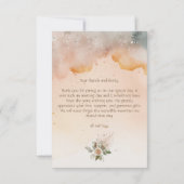 Heirloom  Ivoor Roos Waterverf Bruiloft Bedankkaart (Achterkant)