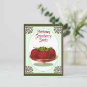 Heirloom Strawberry Seeds Briefkaart (Staand voorkant)