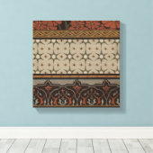 Heirloom Textiel met Decoratieve Patronen Canvas Afdruk (Insitu (Houten vloer))