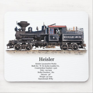 Heisler Logging Locomotive Muismat