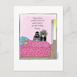 HEIST cartoon door Ellen Elliott Briefkaart