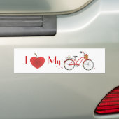 Heitres Kirschfahrrad Bumpersticker (Op auto)