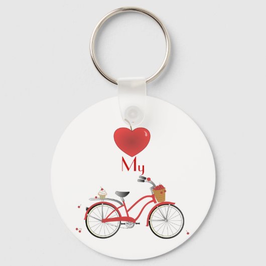 Heitres Kirschfahrrad Sleutelhanger (Voorkant)
