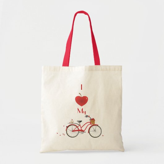 Heitres Kirschfahrrad Tote Bag (Voorkant)