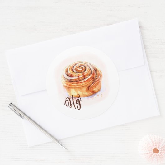 Hej ! Sticker Kanelbullar Fika (Enveloppe)