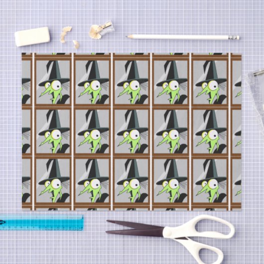 Hek in het spiegelweefsel tissuepapier (Craft)