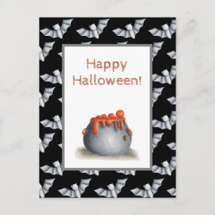 Hekelpot en Vleermuizen Gelukkig Halloween Briefkaart