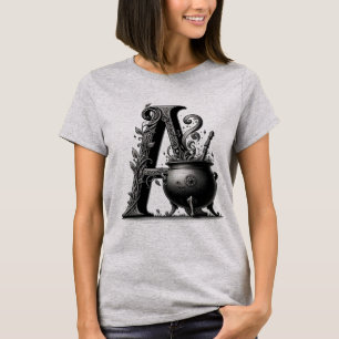Hekenkruik Hekserige Letter A Op Maat Gemaakte Ini T-shirt