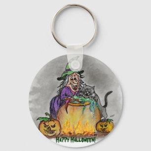 Hekje en kat, Happy Halloween! Sleutelhanger