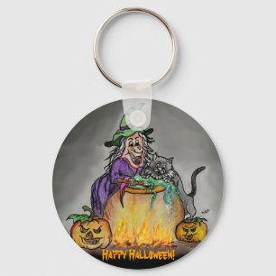 Hekje en kat, Happy Halloween! Sleutelhanger