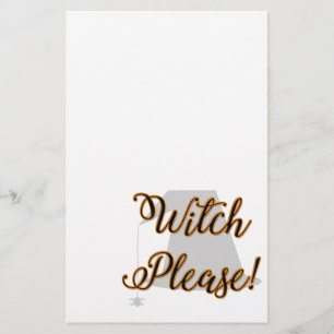 heks alsjeblieft grappig halloween met hoed briefpapier