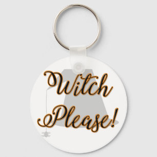 heks alsjeblieft grappig halloween met pet sleutelhanger