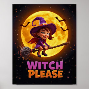 Heks Alsjeblieft – Grappige Halloween Poster