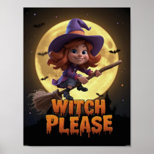 Heks Alsjeblieft – Grappige Halloween Poster