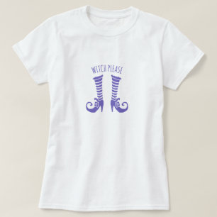 Heks alsjeblieft Halloween Dames Basic T-Shirt