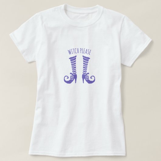 Heks alsjeblieft Halloween Dames Basic T-Shirt (Design voorkant)