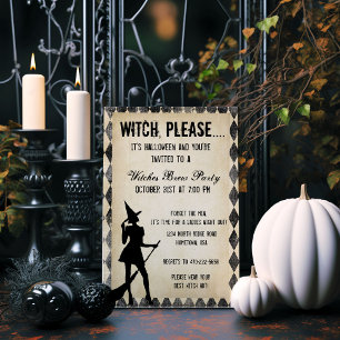 Heks Alsjeblieft..Halloween Feest Uitnodiging