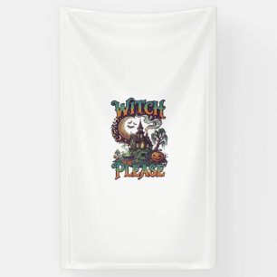 Heks Alsjeblieft Spookhuis Wasse Maangroom  Spandoek