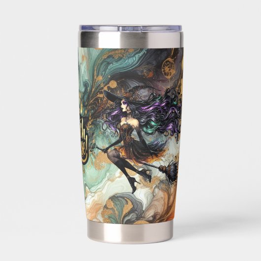 🧙♀️HEKS ALSTUBLIEFT! Gothic Pagan Halloween BFF Geïsoleerde Drinkbeker (Achterkant)