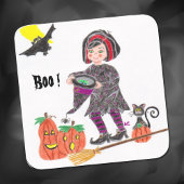 Heks, Boe! Halloween witte stickers