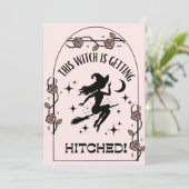Heks bruids douche uitnodiging (Staand voorkant)