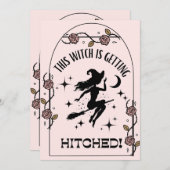 Heks bruids douche uitnodiging (Voorkant / Achterkant)