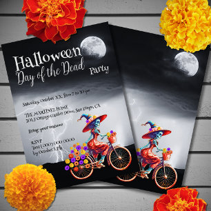 Heks Catrina Halloween Dag van de Doden Kaart