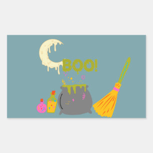 Heks Craft Stickers: Brouw je magie Rechthoekige Sticker