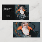  heks die eten voor haar kat samenvat visitekaartje (Voorkant / Achterkant)