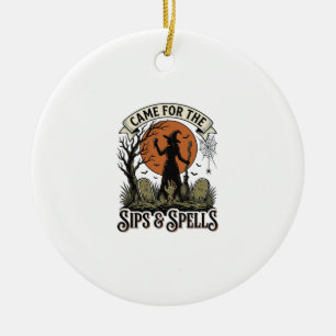 Heks Drinkend Shirt Slurpen en Spreuken Vintage Ha Keramisch Ornament