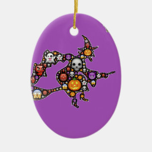 heks emoji keramisch ornament