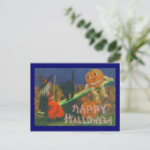  heks en Jack o' Lantern Play Time Briefkaart (Staand voorkant)