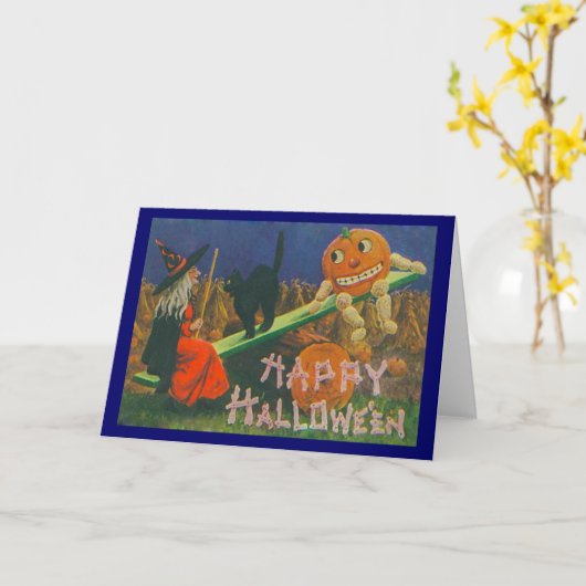  heks en Jack o' Lantern Play Time Kaart (Gele Bloem)