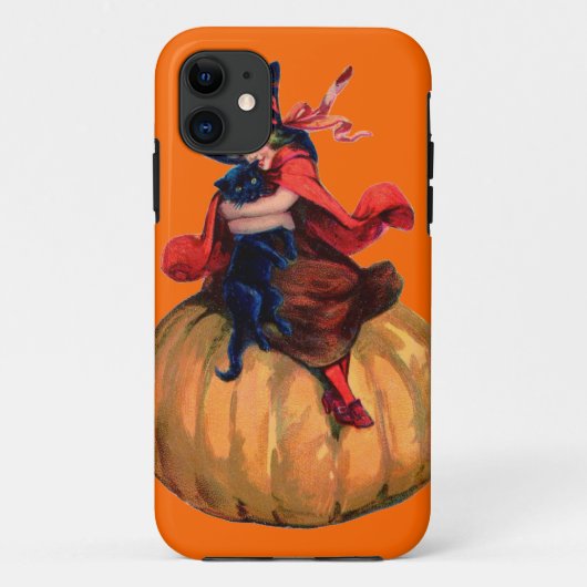  heks en zwarte kat iPhone Case (Achterkant)