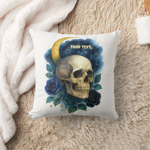 Heks Esthetische Gotische Bloemen Halloween Creepy Kussen