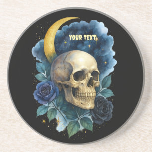 Heks Esthetische Gotische Bloemen Halloween Creepy Zandsteen Onderzetter