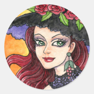 Heks Gotische Sticker door Ann Howard