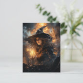 Heks Halloween Briefkaart (Staand voorkant)