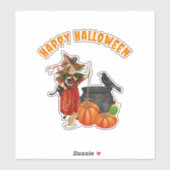  heks Halloween op maat gesneden vinyl Sticker (Vel)