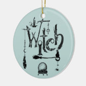 Heks heksen keramisch ornament (Links)