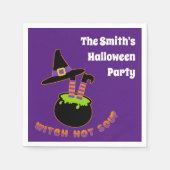 Heks Hot Soep Grappige Halloween Aangepaste naam Servet (Voorkant)
