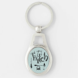 Heks Illustratieve oude wereld natuur Sleutelhanger
